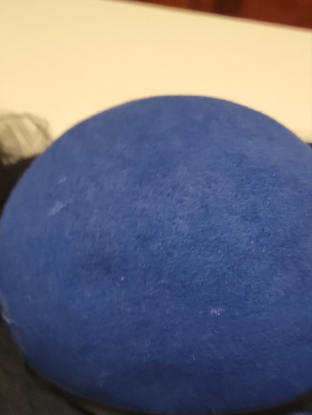 Elegant Blue Women's Felt Hat with Black Net Trim - Picture 6 of 6
